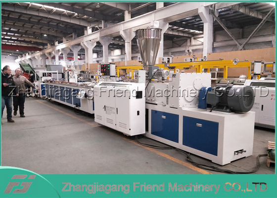 PE Powder 4m/Min WPC Profile Extrusion Production Line Conical Twin Screw