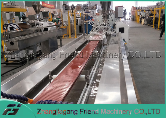PE Powder 4m/Min WPC Profile Extrusion Production Line Conical Twin Screw