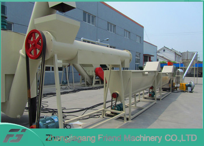 Plastic Reprocessing Machine , Plastic Recycling Washing Plant Friendly Control System