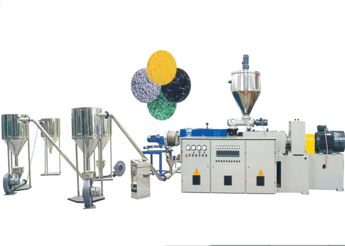 Conical Twin Screw Extruder PVC Pelletizing Line With PVC Powder / Calcium Material