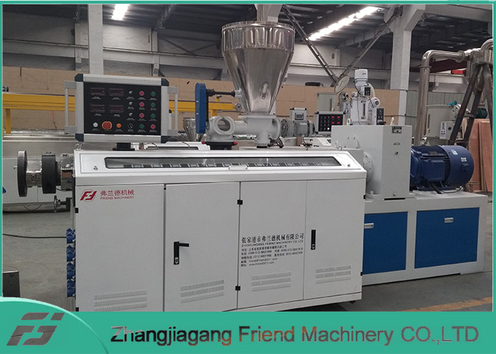 Conical Twin Screw Extruder Machine , Double Screw Extruder 250kg/H Capacity