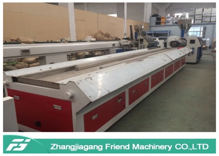 Powder Material Wood Plastic Composite Extrusion Machine Conical Twin Screw Extruder