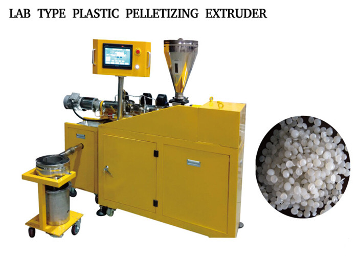 Lab Type 1-2kg PE PET PVC Pelletizing Machine / Plastic Granules Machine PLC Control
