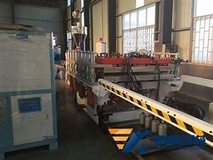 Good price 55MM Single Screw Furniture WPC Profile Extrusion Line online