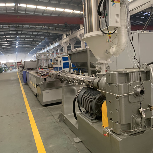 300mm  Wood Plastic Composite WPC Profile Extrusion Line With twin screw 0